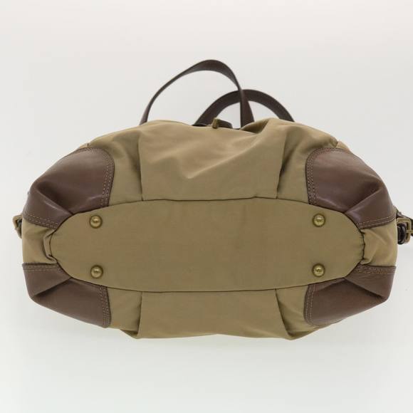 BURBERRY Hand Bag Nylon Khaki Auth 39395 - Picture 5 of 16